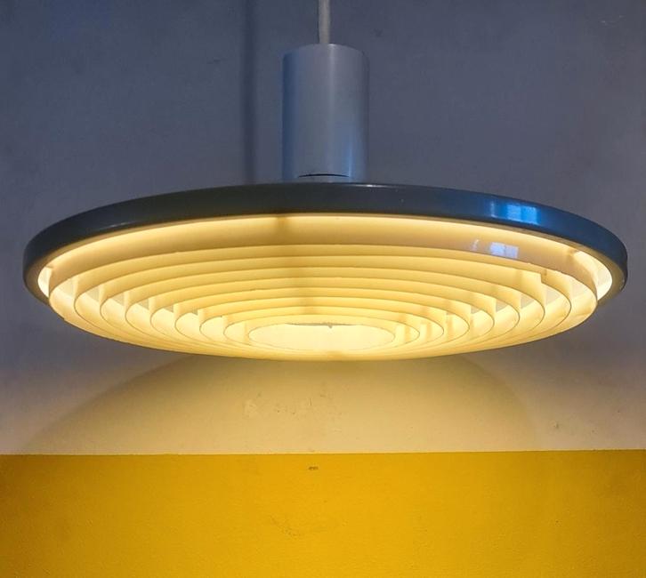 Vintage, design hanglamp. Philips, Huis en Inrichting, Lampen | Plafondlampen, Kunststof, Metaal, Ophalen of Verzenden