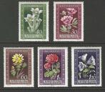 Hongarije 1112-1116 bloemen planten flora van het land 1950, Dier of Natuur, Verzenden, Postfris
