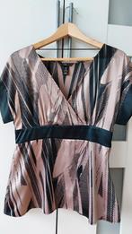 Mooie metallic donkerroze/zwarte shirt van H&M maat 38, Ophalen of Verzenden, Zo goed als nieuw, Maat 38/40 (M), Zwart