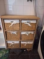 Kastje met rieten lades - 73x60x33 cm, Ophalen, Gebruikt, Overige materialen, 50 tot 100 cm