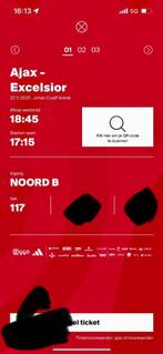 Ajax Excelsior, Tickets en Kaartjes, Sport | Voetbal, Seizoenskaart, Drie personen of meer, November
