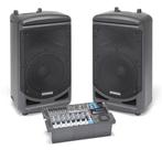 Samson speakers 500W, statieven, powermixer defect, Ophalen, Gebruikt, Overige typen