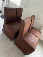 4 Bruine Eetkamerstoelen, Huis en Inrichting, Stoelen, Ophalen, Gebruikt, Bruin, Vier