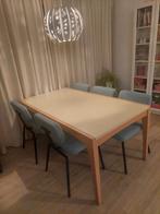 Uitschuifbare tafel met Formica Fenix Hpl blad 165-225x90, Huis en Inrichting, Gebruikt, Vijf personen of meer, Rechthoekig, 50 tot 100 cm