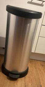 Curver Decobin - Prullenbak - 40 liter - Zilver Metallic, Huis en Inrichting, Kunststof, Met pedaal, 50 tot 75 cm, 40 liter of meer