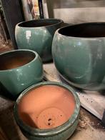Super mooie geglazuurde potten, Tuin en Terras, Bloempotten, Ophalen, 40 cm of meer, Rond, Nieuw