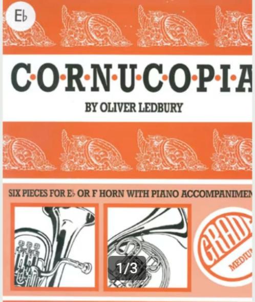 Cornucopia for horn in eb instrument: horn in f, Muziek en Instrumenten, Bladmuziek, Nieuw, Les of Cursus, Blues, Piano, Hoorn