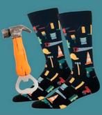 BOUWVAKKER/KLUSSER SOKKEN + OPENER HAMER, Kleding | Heren, Sokken en Kousen, Ophalen of Verzenden, Nieuw