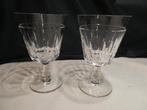 2 kristallen water glazen verticaal en horizontaal slijpsel, Glas of Glazen, Gebruikt, Ophalen of Verzenden, Glas