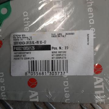 Te koop pakkingen voor  honda cr125 cc  beschikbaar voor biedingen