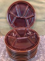 Vintage fonduebord bruin (050725s), Ophalen of Verzenden, Glas, Overige stijlen
