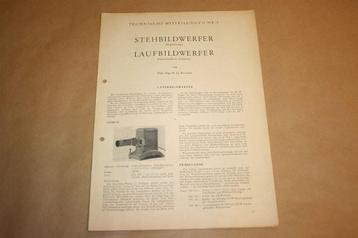 Handleiding Stehbildwerfer Laufbildwerfer [o.a. Leitz] 1950 beschikbaar voor biedingen