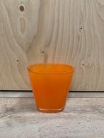 Vaas Oranje Glas, Huis en Inrichting, Woonaccessoires | Vazen, Minder dan 50 cm, Glas, Oranje, Ophalen of Verzenden