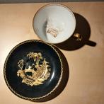 Engels New Chelsea Staffs kopje zwart goud chinese deco, Antiek en Kunst, Ophalen of Verzenden