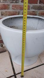 Grote witte bloempot, Ophalen, Gebruikt, 40 cm of meer, Rond