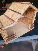 Mooie Kerststal - Handgemaakt - 63x35x40 cm, Diversen, Kerst, Ophalen