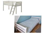 Whitewashed Flexa bed - halfhoogslaper, Ophalen, Gebruikt