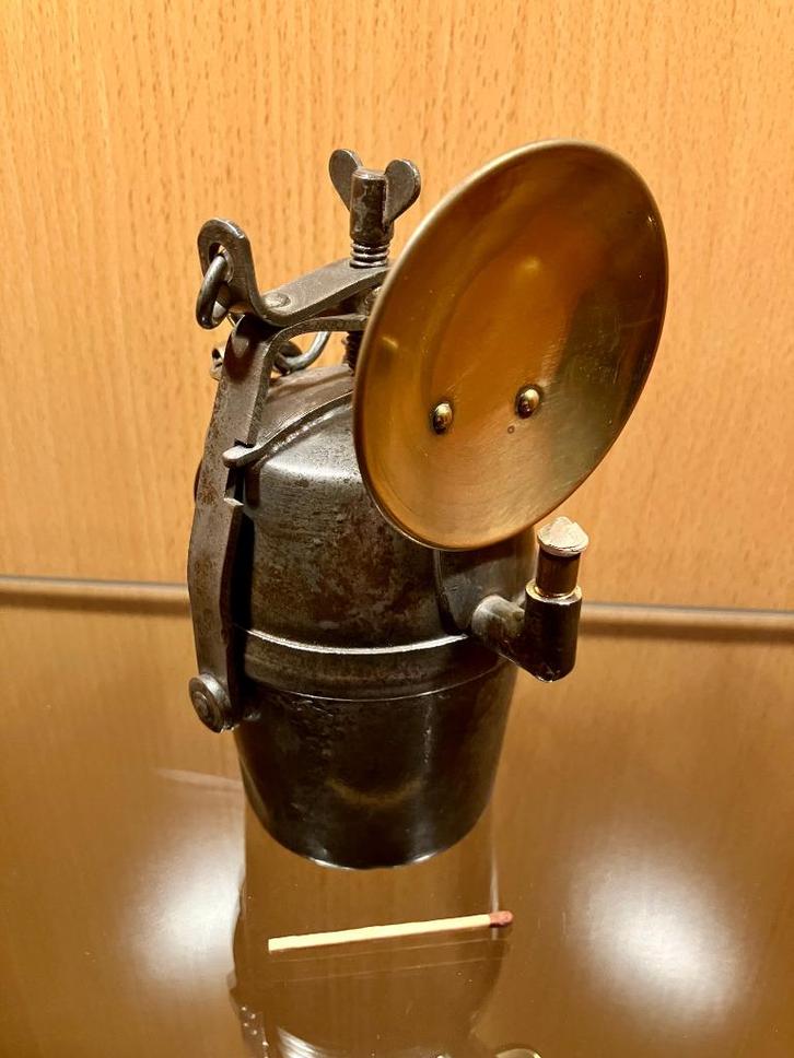 Friemann & Wolf - Type 911 - Carbidlamp - Mijnwerkerslamp, Antiek en Kunst, Antiek | Lampen, Ophalen of Verzenden