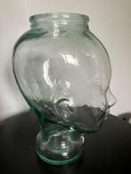 Vintage glazen hoofd vaas/opbergpot, Ophalen of Verzenden, Huis en Inrichting