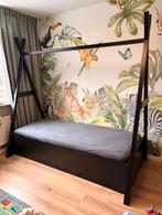 Eenpersoons Tipi Bed WOOOD + Bedlade - Zeer Nette Staat!, Ophalen, Lattenbodem, 180 cm of meer, 100 cm of meer