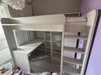Hoogslaper met bureau, boekenrek en hangkast eronder, Kinderen en Baby's, Kinderkamer | Stapelbedden en Hoogslapers, Ophalen, Gebruikt