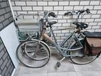 Herenfiets en damesfiets batavus 8 versnelling  grijs goud, Ophalen, Gebruikt, Batavus, Versnellingen