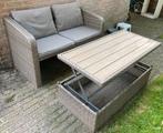 Rotan loungebankje + tafel, Tuin en Terras, Tuinsets en Loungesets, Ophalen, Gebruikt, Bank