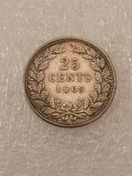 Kwartje 1903, Zilver, Koningin Wilhelmina, Losse munt, 25 cent