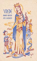 Devotieprentje Vrede door offer en gebed 1954, Ophalen of Verzenden, Zo goed als nieuw, Kaart of Prent, Christendom | Katholiek