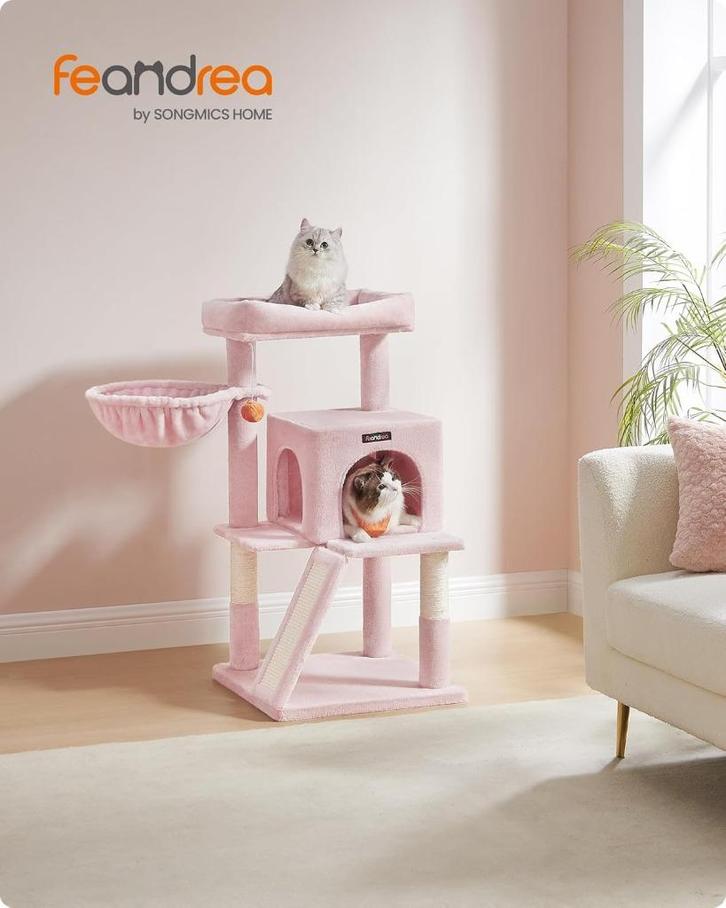 Feandrea Krabpaal – Pastel Roze - Nieuw, Dieren en Toebehoren, Krabmeubelen, Nieuw, Krabpaal, Ophalen of Verzenden