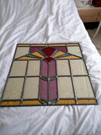 Glas in lood paneel 50,5 bij 52 cm, Gebruikt, Minder dan 80 cm, Ophalen of Verzenden, Minder dan 80 cm