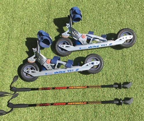 Skike V07 incl 4 stokken op land langlaufen, nordic skating, Sport en Fitness, Skeelers, Gebruikt, Inline skates 4 wielen, Overige merken