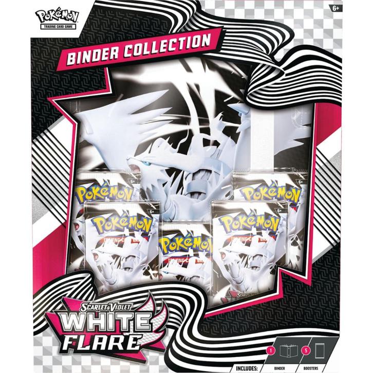 Scarlet & Violet White Flare Binder Collection – Reshiram, Hobby en Vrije tijd, Verzamelkaartspellen | Pokémon, Nieuw, Overige typen