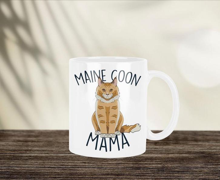 Maine Coon Mama mok, Huis en Inrichting, Keuken | Servies, Nieuw, Kop(pen) en/of Schotel(s), Overige stijlen, Ophalen of Verzenden
