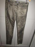 G464 Nickjean mt 38 jeans zwart goud, Maat 38/40 (M), Verzenden, Zwart, Zo goed als nieuw