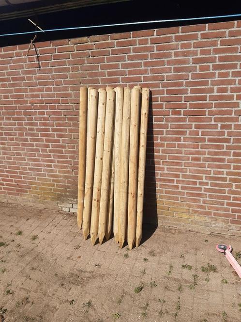 Nieuwe  geïmpregneerde weidepalen te koop. Veel op voorraad, Tuin en Terras, Palen, Balken en Planken, Nieuw, Palen, Ophalen