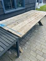 Steiger houten tuin tafel, Rechthoekig, Ophalen of Verzenden, Zo goed als nieuw, Hout