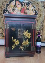 Antiek Chinees kostbaarheden kastje 51 cm. Vogels en bloemen, Ophalen of Verzenden