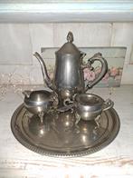 Vintage jaren 60 verzilverde theeset 5 delig, Ophalen of Verzenden