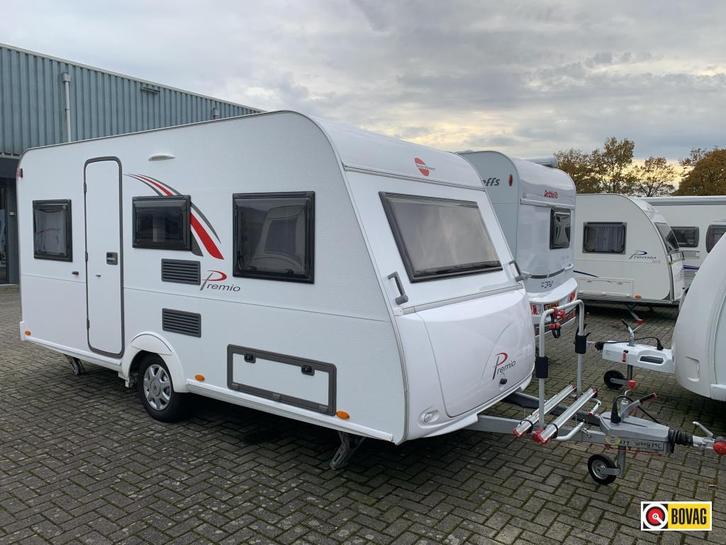 Bürstner Premio 435 TS Mover/Voortent/Fietsdr., Caravans en Kamperen, Caravans, Bedrijf, tot en met 4, 750 - 1000 kg, Standaardzit