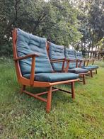 Vintage design fauteuils dutch design jaren 60 midcentury, Ophalen of Verzenden, Gebruikt, 75 tot 100 cm, Hout