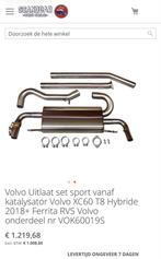 Volvo XC60 T8 Hybride Sportuitlaat Ferrita RVS, Ophalen of Verzenden, Nieuw, Volvo