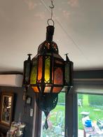 Antieke Marokkaanse Lamp met Patina, Huis en Inrichting, Ophalen of Verzenden, Gebruikt, Glas, 50 tot 75 cm