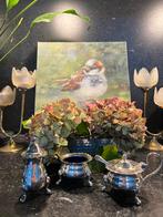 Verzilverde 3-delige set uit Engeland, Antiek en Kunst, Ophalen of Verzenden