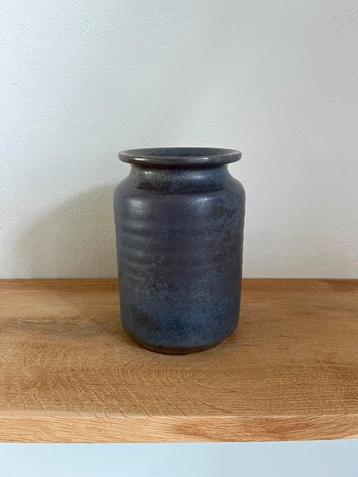 Vintage vaas blauw DOK 15 cm. beschikbaar voor biedingen
