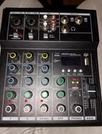 4- kanaals audio mixer, Ophalen of Verzenden, Nieuw, Minder dan 5 kanalen, Microfooningang