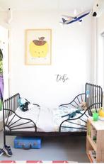 Meegroeibed peuterbed Minnen Ikea Zwart, Kinderen en Baby's, Kinderkamer | Bedden, Ophalen, Gebruikt, 70 tot 85 cm, Lattenbodem