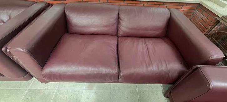 Poltrona frau Twice bankenstel + stoel (4 delig), Huis en Inrichting, Banken | Bankstellen, Zo goed als nieuw, 75 tot 100 cm, Ophalen of Verzenden