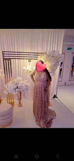 Prachtige Galajurk van Lili&Lola – Maat 42 – Roze met Goud, Kleding | Dames, Jurken, Maat 42/44 (L), Ophalen of Verzenden, Zo goed als nieuw