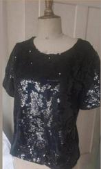 Pailetten  pailetten feestdagen, Kleding | Dames, T-shirts, Maat 38/40 (M), Zwart, Ophalen of Verzenden, Zo goed als nieuw